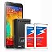 iPosible Galaxy Note 3 Battery Charger | 2 x 3200mAh Replacement Li-ion Battery + Spare Wall AC Charger for Samsung Galaxy Note 3 - 24 Month Warranty (2 Batteries + 1 Charger)