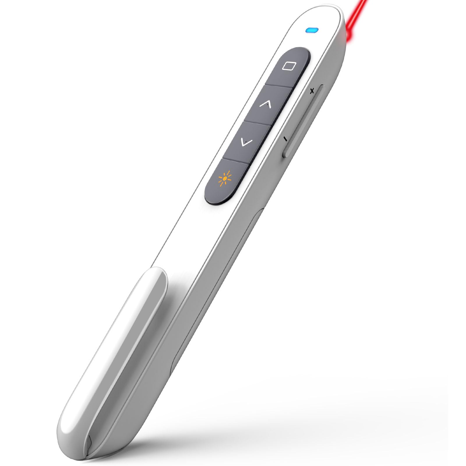 Norwii N27 Presentation Clickers, 328FT Powerpoint Clicker Wireless Presenter Remote, 2.4GHz Hyperlink Volume Presentation Clicker for Powerpoint Computer Laptop Mac(White) — image 1