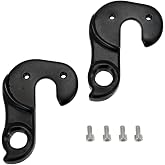 AUTUT 2 Pcs Bicycle Bike Derailleur Hanger Frame Gear Tail Hook, Black | Sturdy Anti-Bending Derailleur Tail Hooks, Smooth Accurate Gear Shifting, for Cyclocross, Mountain, Road Racing Bike