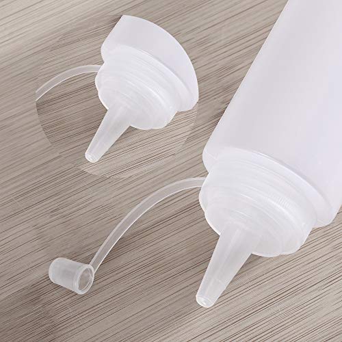 10 Pack 12 Oz Condiment Squeeze Bottles,Plastic Squeeze Squirt
