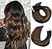 20pcs/50g per package 16 Inch Tape In Hair Extensions Double Sided Tape #1BT6P1B Natural Black to Chestnut Brown Highlight Black Piano Color Skin Weft Remy Silk Straight Hair Tape in Extensions