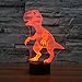 SUPERNIUDB Dinosaur 3D Night Light Touch Table Desk Lamp 7 Colors 3D Optical Illusion Lights Christmas Gifts