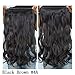 Invisible Wire Hair Extensions Pieces Secret Curly Wavy Hair Extension Synthetic Adjustable Headband Hairpieces for Women # Black Brown