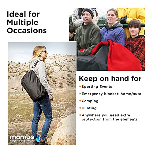 Extreme Weather Outdoor Blanket by Mambe Royal Plum, Large 100 Waterproof and Windproof
