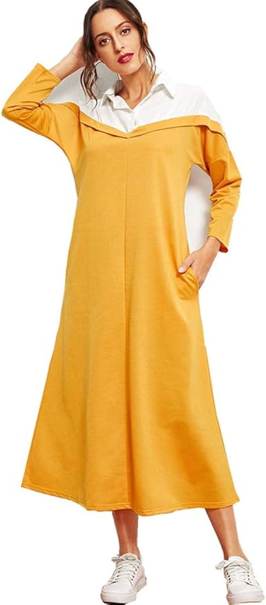 colorblock maxi dress