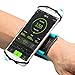 VUP Wristband Phone Holder for iPhone Xs Xs Max XR X 8 8 Plus 7 7 Plus 6S 6 5S Samsung Galaxy S9 S8 Plus S7 Edge, Google Pixel, 180° Rotatable, Great for Hiking Biking Walking Running Armband (Blue)
