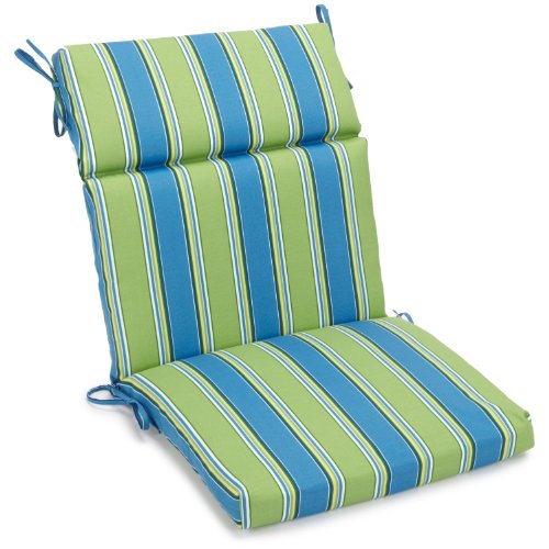 Blazing Needles Outdoor Seat/Back Chair Cushion, 22" x 45", Haliwell Caribbean