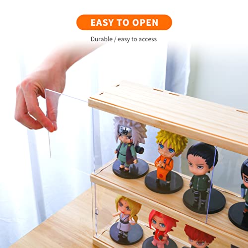 Clear Display Case for Collectibles Minifigures Anime Figure and
