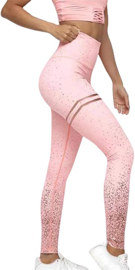 Women Dots Leggings Fitness Sports Gym Running Yoga Athletic Pants