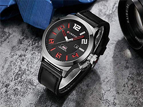 Curren Original Hombre Deporte Casual Cuero Impermeable Fecha Fecha Reloj de Pulsera 8270 - Imagen 4