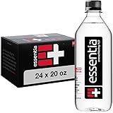 Essentia Bottled Water, 20 Ounce, Pack of 24 Bottles; 99.9% Pure, Infused with Electrolytes for a Smooth Taste, pH 9.5 or Hig
