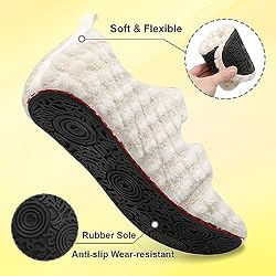 LeIsfIt Womens Mens House Slippers Adjustable Wide
