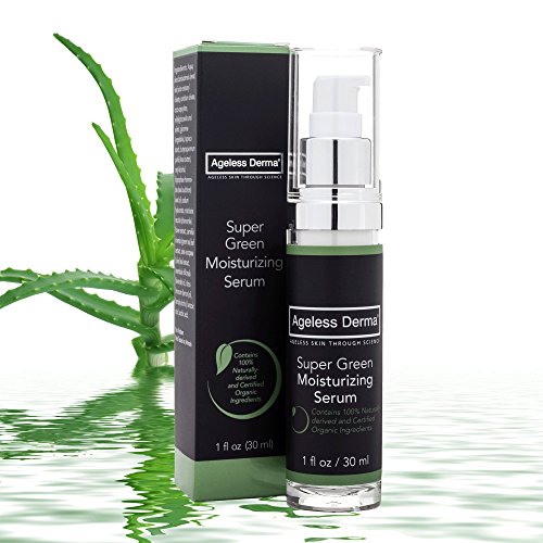 Ageless Derma Super Green Moisturizing Serum with Certified Organic Ingredients