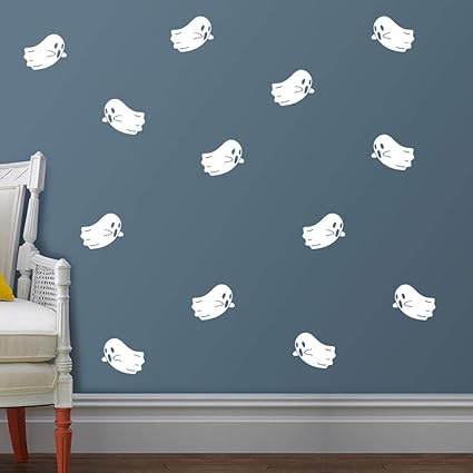 Halloween Sangrienta Ventana Halloween Fantasma Blanco Pegatina