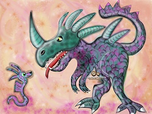 Print - Dragon Zippy The Dragon And Iglet 19" x 13" Fine Art Print