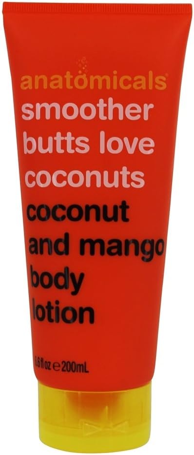 Anatomical Smother Butts Love Coconuts Body Lotion, Coconut/Mango, 6.6 Ounce