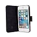 Snugg iPhone 5 / 5s Case, Black Leather iPhone 5/5s Flip Case Premium Wallet Phone Cover with Card Slots for Apple iPhone 5 / 5s