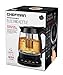 Chefman Digital Display Removable Tea Infuser Included, Cool Touch Handle, 360° Swivel Base, BPA Free, 1.7 Liter