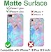 A-Focus Compatible with iPhone 7 Plus Case, iPhone 8 Plus Case Colorful, Frosted Slim Pink Blue Green Marble Series Anti-Finger Flexible TPU Case for iPhone 7 Plus 8 Plus 5.5 inch Matte Colorful