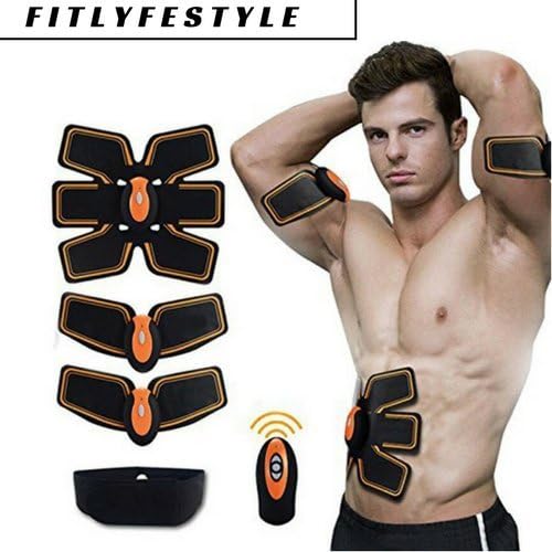 Ab Toner Workout Ab Trainer Workout Abdominal Toning Training Gear Wireless Electronic Muscle System ABS Fit for Abdomen and Arm Support Men &amp; Women Tens EMS Muscle