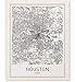 Houston Poster Houston Map of Houston City Map Posters Houston Map Print Texas Map Black and White Prints Map Wall Art Modern Art Wall Posters Scandinavian Poster 8x10