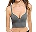 Ekouaer Womens Seamless Wirefree Medium Impact Support Push up Sports Bra(32A-40B)