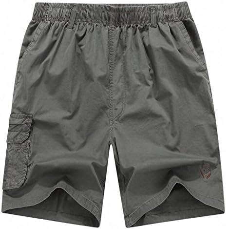 YGT Men's Cotton Full Elastic Waist Cargo Performance Baseline Short