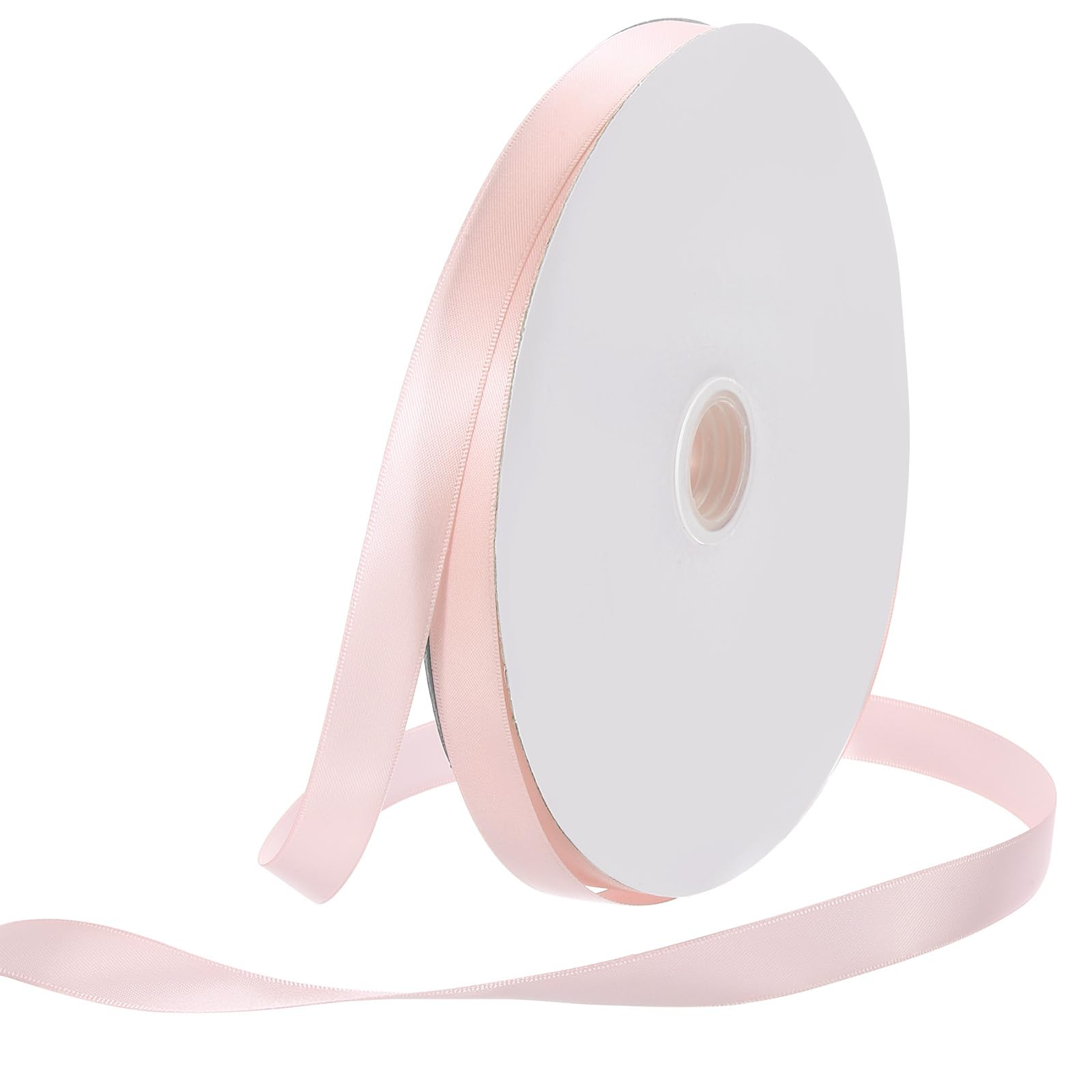 Rebower 15mm Satin Ribbon 91m Thick Double Face Grosgrain Silk Ribbon, [for Gift Wrapping, Hair Bows, Wedding, Cake, Flower] - 100 Yard/300ft/ Apricot