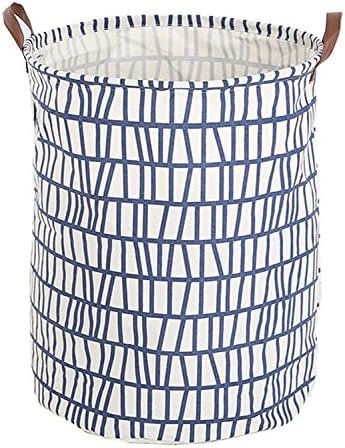 Storage Bins, Canvas Storage Bags/ Baskets Nursery Toy Storage/ Toy Organizers Laundry Baskets/ Hampers (Blue Stripes)