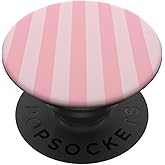 Pastel Pink Stripes Geometric Vertical Lines Girly Pattern PopSockets Adhesive PopGrip
