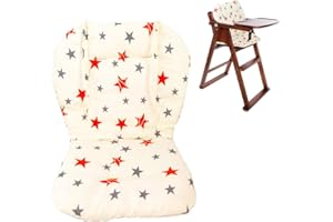 Twoworld Baby High Chair Seat Cushion Liner Mat Pad Cover Breathable（Star）