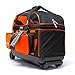 Pyramid Path Deluxe Double Roller with Oversized Accessory Pocket Bowling Bag (Black/Orange)