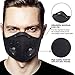 Baban Dust Breathing Mask, Activated Carbon Dustproof Mask, 2 Breathing Mask with 6 Extra Carbon N99 Filters for Pollen Allergy Woodworking Mowing Running Cycling Outdoor Activities(Black and Gray)