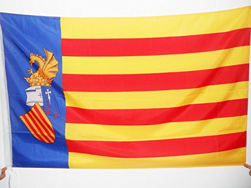 AZ FLAG - Valencian Benicassim Flag - 2x3 Ft - Valencia Estatut de Benicàssim Banner with Sleeve - 100% Polyester - Fade Resistant - Vivid Colors - 2' x 3' Feet - 90x60 Cm