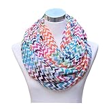 Lucky Leaf Lightweight Silky Cozy Fashion Gauze Loop Infinity Scarf for Women