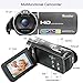 Camcorder, Besteker 1080P HD Video Camera for YouTube Vlogging Camera with 24M 16X Digital Zoom 2.7 Inch LCD and 270 Degree Rotation Screen … (Gray)