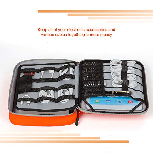 image for Electronic Organizer, Vivefox Double Layer Travel Bag Accessories Cabl