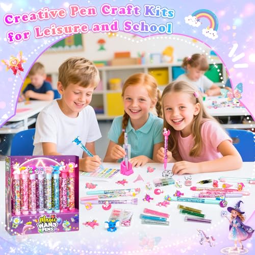 Craft Kits for 6 7 8 9 10 Year Old Kids, Gifts for 5-12 Year Old Girls, Arts and Crafts for Kids Age 6 8 9 DIY Pen Making Kit, Personalised Pen Creator Studio Girls Boys Birthday Presents Creative Toy