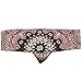 Ct Bandana Head Doo Wrap Scarf Biker Crystal Black with Pink