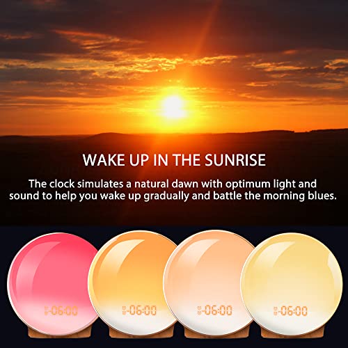 TITIROBA Wake Up Light, Sunrise Simulation Dual Alarms Sleep Aid Snooze