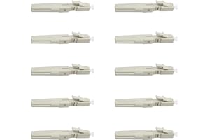 Xunsomten - 10 pcs LC Mutilmode Fiber Optic Quick Assembly Connector Fiber Optic Fast Connectors 50/125 Mechanical Connectors Adapter for 0.9/2.0/3.0/2.0 * 3.0mm Multimode Fiber Cable