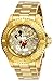 Invicta Women's Disney Limited Edition Quartz Watch with Stainless Steel Strap, Gold, 20 (Model: 27383)