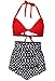 Spring fever Retro 50s Elegant Vintage High Waist Bikini Swimsuit Swimwear(FBA)