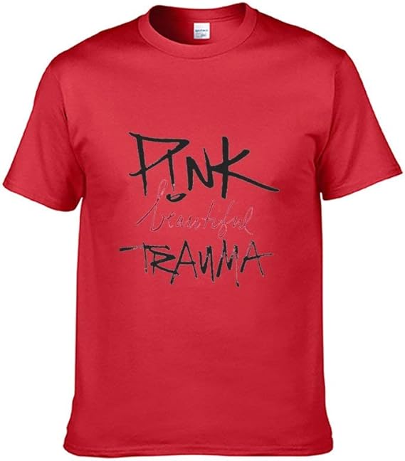 Amazon ピンクレディー P Nk Beautiful Trauma 半袖 Tシャツ 男性 夏 赤 ファッション 芸術 Tシャツ カットソー 通販