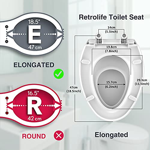 Toilet Seat with BuiltIn Potty Training Seat, Elongated Toilet Seat