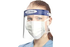 10 Pcs Full Face Protective Shield for Men Women, Clear Visor Plastic Reusable Anti-Fog Design (10)