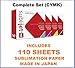 SUBLIJET HD Ink Cartridges for Sawgrass Virtuoso SG400/SG800 - COMPLETE SET (CMYK) - WITH 110 SHEETS OF SUBLIMATION PAPER (Made in Japan) Eventprinters brand.