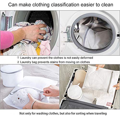 Sunta Mesh Laundry Bag, 6 Pack Laundry Bag, Laundry Bags for Delicates with Premium Zipper, Travel Storage Organize Bag, Clothing Washing Bags for Laundry, Blouse, Bra, Hosiery, Stocking, Underwear - Thumbnail 3