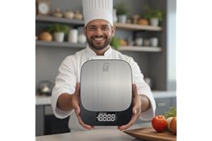 Food Kitchen Scale, 11lb/5Kg Food Scale Grams and Ounces for Weight Loss, Baking, Cooking, Keto and Meal Prep, LED Display, S