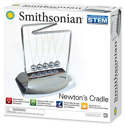 51T7vgqO87L Smithsonian Science Activities, Newtons Cradle Gray - Image 3